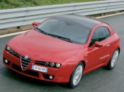 Alfa romeo brera red highway